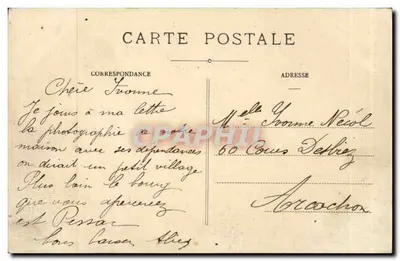 Pessac — Vista Geral tirada de Gensac — Edição Pavie — Verso