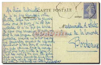 Sainte-Eulalie (Gironde) - Vista Geral — Editor: Gando, impressor em Blaye — Verso