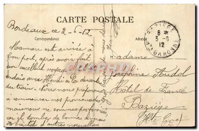 Bordeaux — widok miasta — Modele Depoës — Rewers