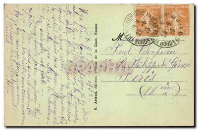 Bordeaux - Strzała Świętego Michała — wydawca G. Artaud, Nantes, nr 110 — Rewers