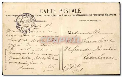 Cerimônia do Monumento Gambetta — O Detachment dos Marinheiros do « Léon-Gambetta » — Coleção Goree, editora fotográfica, Talence (Gironde) — Verso