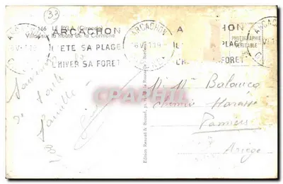 Willa na trasie Corniche — Arcachon — Wydawnictwo Renaud & Buzard — Rewers