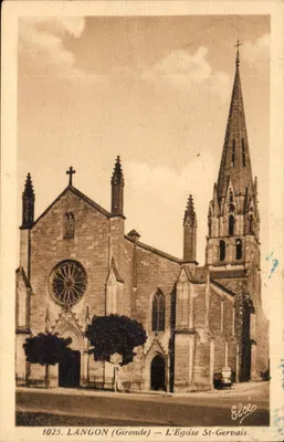 Langon (Gironde) — A Igreja de São Gervásio — Editor Elcée, n° 1025