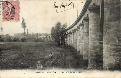 Viaduto de Langon — Saint-Macaire — Imp. J. Roumazelle, édit. Langon