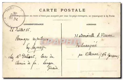 Viaduto de Langon — Saint-Macaire — Imp. J. Roumazelle, édit. Langon — Verso