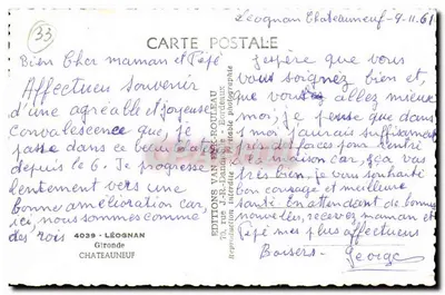 Villa a Léognan — Châteauneuf — Edizioni J.R. Danneau, Bordeaux — Verso