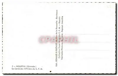 O Quadrado dos Oficiais do C.F.M. — Hourtin (Gironde) — Edit. Renaud & Buzaud — Verso