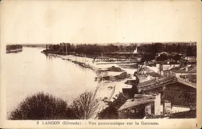 Langon (Gironde) — Vista panorâmica do rio Garonne — Bureau au TV