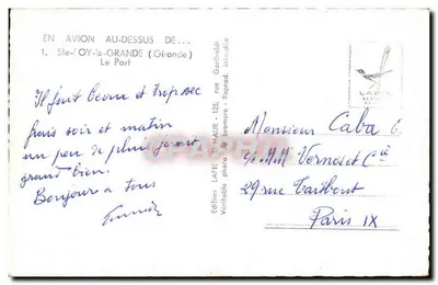 Ste-Foy-la-Grande (Gironde) — O Porto — Edição LAPIS, série 125 — Verso