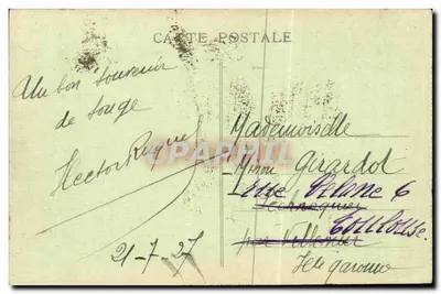 Camp Militaire de SOUGE (Gironde) — Typ baraków na Grande Allée — Fototyp Marcel Delboy, Bordeaux — Rewers