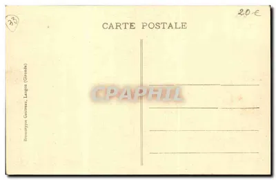 Bazas (Gironde) — Carro de bois — Bromotype Gaureau, Langos (Gironde) — Verso