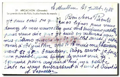 Dune Pyrenées — Wielka duna Pyla, najwyższa na świecie — Wydawnictwo Sztuki i Przemysłu, Francja — Rewers