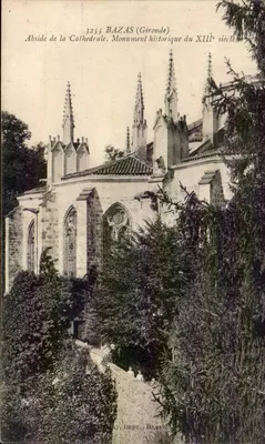 Abside da Catedral — Bazas (Gironde), monumento histórico do século XIII — impr. Bazas