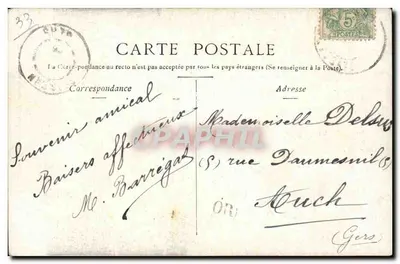 Bordeaux - Torre São Michel — vista da ponta gótica com rua e pedestres — editor não visível, número de série não visível — Verso