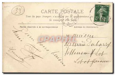 Bordeaux — Het Grand Théâtre gezien vanaf de Allées de Tourny — Gélatino-Bromure N.C. n°136 — Achterkant