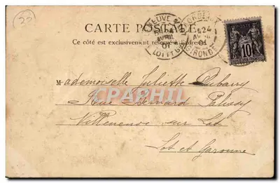 Allées de Tourny i Mont des Girondins — Bordeaux — R.&J.D. 10476 — Rewers