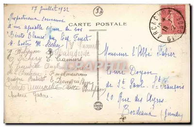 Côte d'Argent — Cap-Ferrat (Gironde) — The Cap Mail Steamer and the Bélisaire Pier — Back