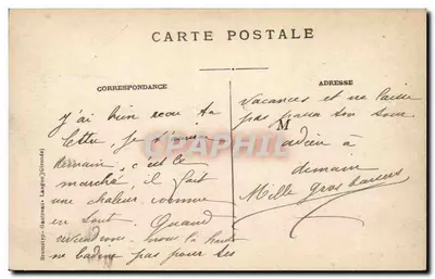 Cerca de CADILLAC-sur-GARONNE (Gironde) — Castelo do Cros — Verso