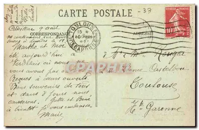 Cadillac-sur-Garonne — Vista geral da cidade, tirada do Castelo do Duque d'Épernon — Marcel Delbog, Fototipia, Bordeaux — Verso