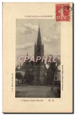 Cadillac-sur-Garonne — A Igreja de São Martinho — O. B. Edição Bartholmé, Bordeaux