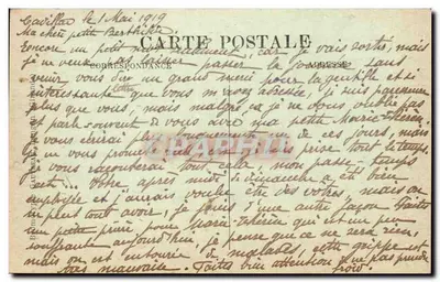 Alrededor de Cadillac-sur-Garonne — Antigua vivienda del poeta Ausone — editor Cadillar — Reverso