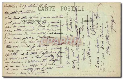 Cadillac-sur-Garonne — Interior da Igreja de São Martinho — Marcel Delboy, Fototipia, Bordeaux — Verso
