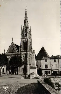 Igreja e monumento aos mortos de Elcée — Edição L. Chatagneau, Bordeaux