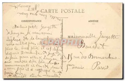 Langon (Gironde) — Katedra — Bromotypia Gaultreau, Langon (Gironde) — Rewers