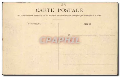 Cadeillac-sur-Garonne — A Halle e o Hotel de Cidade — O. Barbilhonne, litógrafo, Cadeillac — Verso
