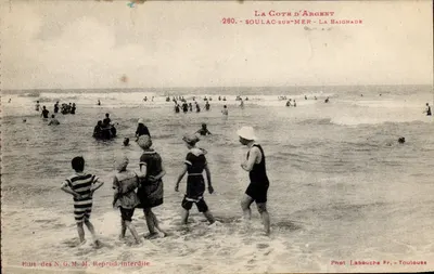 Soulac-sur-Mer — A Natação — Fot. Labouche Fr. - Toulouse