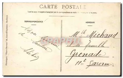 SOULAC-sur-MER — Północna plaża w kierunku Punktu Grave — M. Biran, wyd. — Rewers