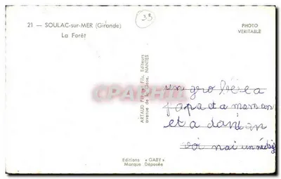 De Bos — SoulaC-sur-MER (Gironde) — Uitgaven Gaby — Achterkant