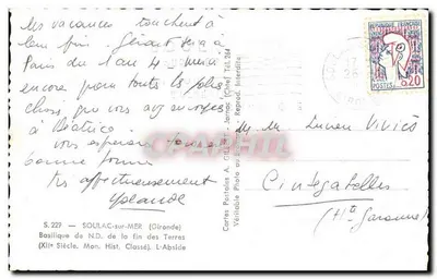 Basílica de Nossa Senhora da Fim dos Terras — SoulaC-sur-Mer (Gironde) — Gilber — Verso