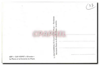 Cap-Ferret — Molo i Dziedziniec Molo — Wydawca Elie — Rewers