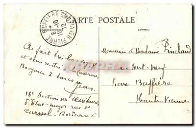 Stoomboot "Gironde et Garonne N°2" — Maatschappij Bordeaux-Océan — uitgever A.H. 102 — Achterkant