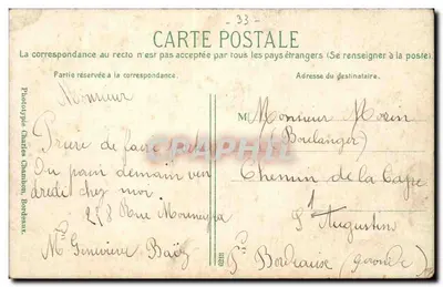 Bordeaux — Les Quinconces, Colonnes rostrales et Monument des Girondins — C C édit. — Rewers