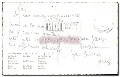 Bordeaux — vista panorâmica — L. Charagneau, n° 22 — Verso