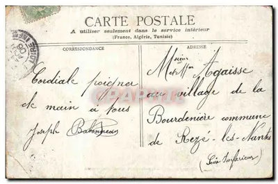 Bordeaux - Monument dos Girondins — editor Staerck, n° 108 — Verso