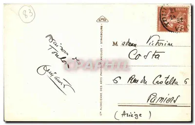 Toulon - El Genio Marítimo y la Salida del Puerto — Tarjeta postal antigua n°52, editada por Cie Alsacienne des Arts Photomécaniques - Strasbourg — Reverso
