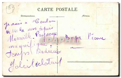 Toulon. Mourillon. Boulevard du Littoral — vista del porto con palme — editore non visibile, n° di serie 107 — Verso