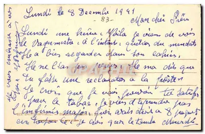 Toulon — Vista do porto com igreja — R. Riba — Verso