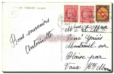 Toulon - Stacja - Wydawnictwo Picto-Topografia, nr 178 — Rewers