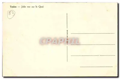 Toulon — Bela vista do cais — Conlier Imp. Macor — Verso