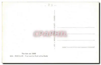 Toulon — Widok na port i zatokę — C.A.P. - Paryż — Rewers