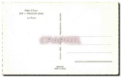Toulon — La Rada — Edizioni ARIS, n° 319 — Verso