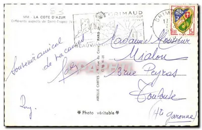 Saint-Tropez — Lembrança da Costa Azul — editor Abelle Cartes — Verso