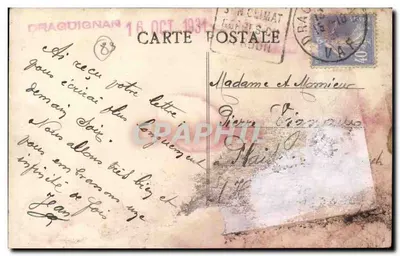 Draguignan — Kąt Champ-de-Mars — Wyd. Blacas, nr 4 — Rewers