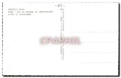 Lago e diga di Malpasset — prima della catastrofe — Combier (S.-et-L.) — Verso