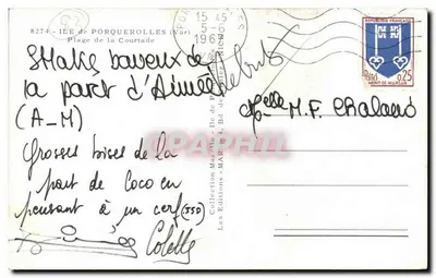 Praia da Courtade — Ilha de Porquerolles (Var) — Les Editions Marélla — Verso