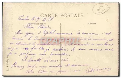 Toulon — A Caixa de Poupança — Aubert, Bazar Global, Toulon — Verso